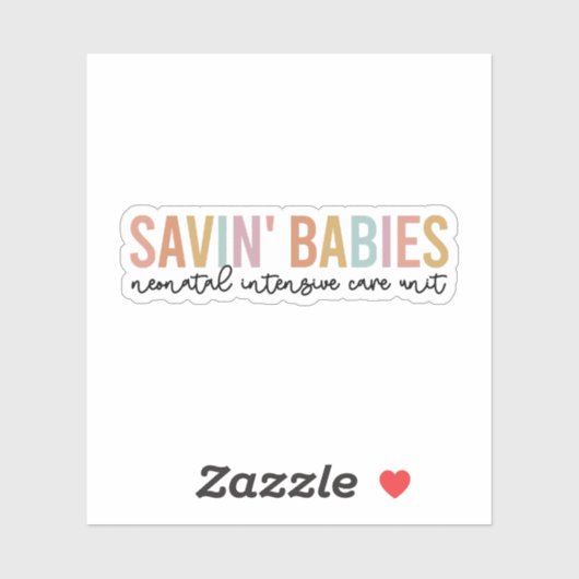 Savin' Babys, neonatale Intensivstation Aufkleber (Blatt)