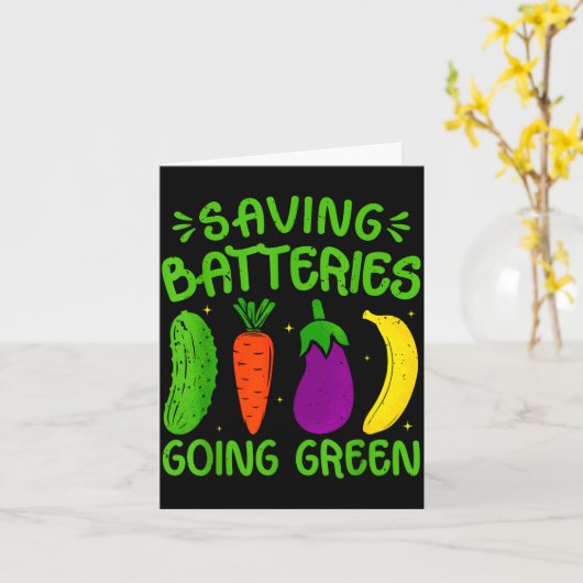 Saving Batteries Going Green Funny Inappropriate H Karte (Gelbe Blume)