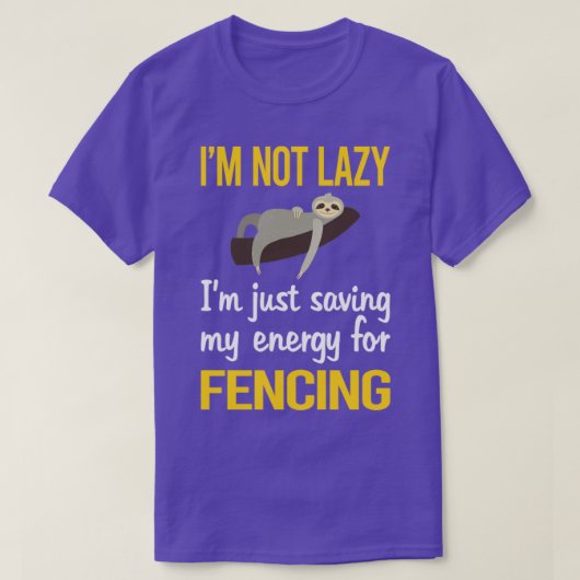 Saving Energy For Fencing Fencer  T-Shirt (Design vorne)