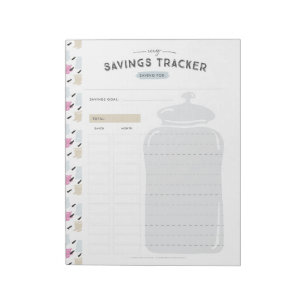Savings Jar Tracker Notizblock