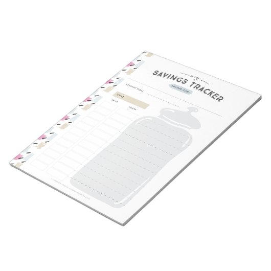 Savings Jar Tracker Notizblock (angewinkelt)