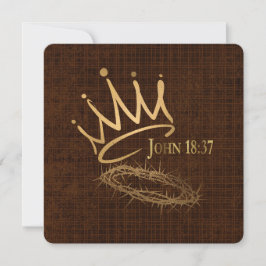 SAVIOR KING Elegante Bronze Christliche Weihnachte Karte