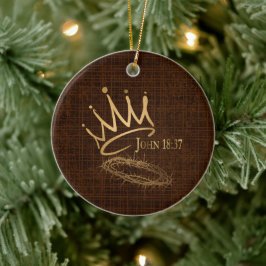 SAVIOR KING Elegante Bronze/Gold Weihnachten Keramik Ornament