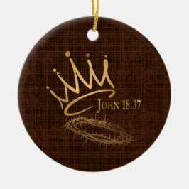 SAVIOR KING Elegante Bronze/Gold Weihnachten Keramik Ornament