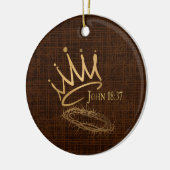 SAVIOR KING Elegante Bronze/Gold Weihnachten Keramik Ornament (Links)