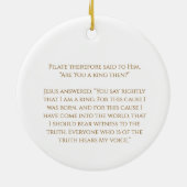 SAVIOR KING Elegante Grün/Gold Weihnachten Keramik Ornament (Hinten)