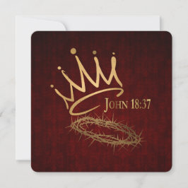 SAVIOR KING Elegante Rot/Gold Christliche Weihnach Karte