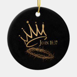 SAVIOR KING Elegante Schwarz/Gold Weihnachten Keramik Ornament