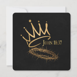 SAVIOR KING Elegantes Schwarzes Christliches Weihn Karte