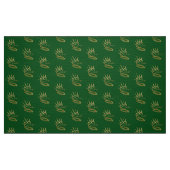 SAVIOR KING JESUS Green/Gold Crown Muster Stoff (Fat Quarter (45,7 x 55,9 cm))