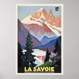 Savoie Auvergne-Rhone-Alpes France Vintage Travel Poster