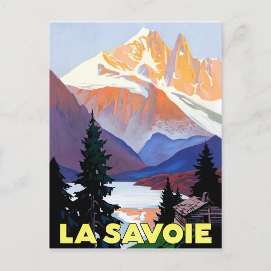 Savoie, Französische Alpen, Berge, Vintage Postkarte (Vorderseite)