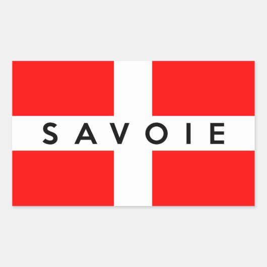 savoie provinz france franz. text name rechteckiger aufkleber (Vorderseite)