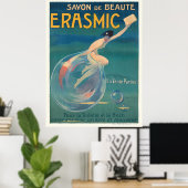 Savon De Beauté Erasmic France Vintage Poster 1912 (Heimbüro)