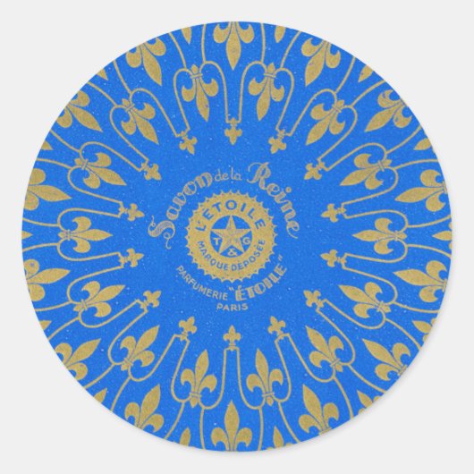 Savon de la Reine Soap Label Runder Aufkleber (Vorderseite)