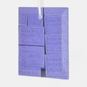 Savon de Marseille Lavender Soap Ornament Aus Glas (Vorderseite links)