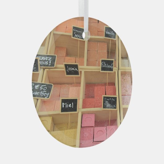 Savon de Provence Soap Ornament Aus Glas (Vorderseite Rechts)