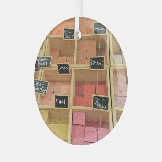 Savon de Provence Soap Ornament Aus Glas (Vorderseite links)
