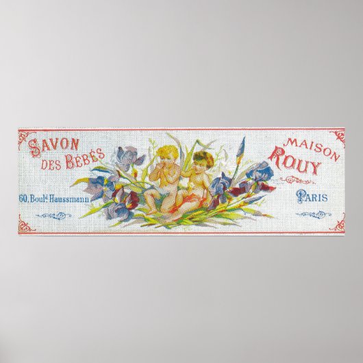 Savon des Bebes Soap LabelParis, Frankreich Poster (Vorne)