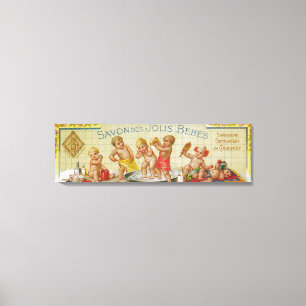 Savon Des Jolis Bebes Soap LabelParis, Frankreich Leinwanddruck