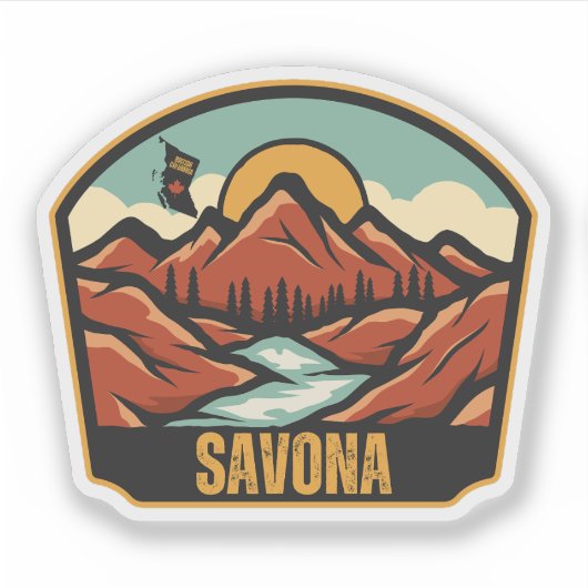 Savona, British Columbia Aufkleber (Vorderseite)