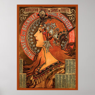 Savonnerie De Bagnolet von Mucha Poster