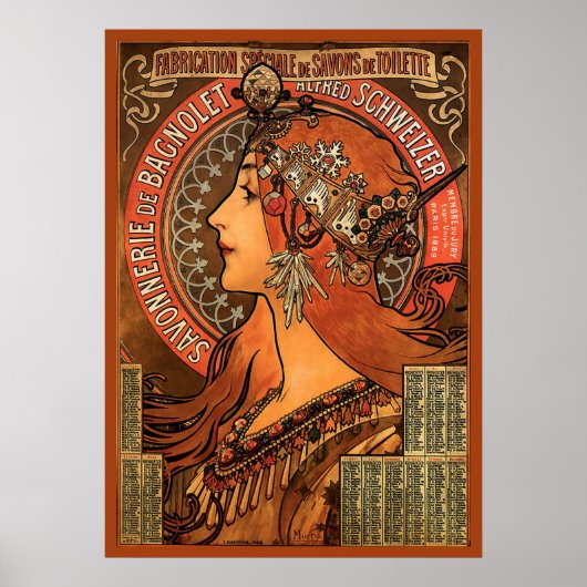 Savonnerie De Bagnolet von Mucha Poster (Vorne)