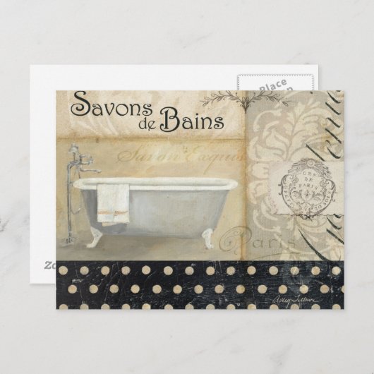 Savons de Bains Postkarte (Vorne/Hinten)