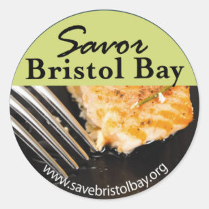 Savor Bristol-Bucht-Aufkleber Runder Aufkleber