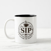 Savor in Peace Coffee Tasse (Links)