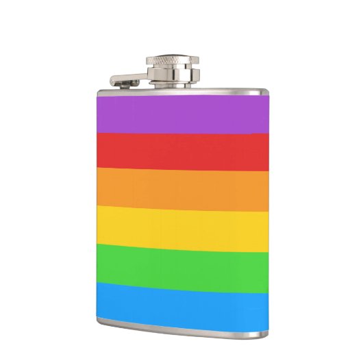 Savor mit Stolz: Regenbogenflagge Flachmann (Links)