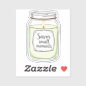 Savor Small Moments Jar Candle Aufkleber (Blatt)