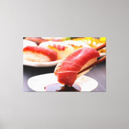 Savor the moment - Tuna sushi demonstration Leinwanddruck