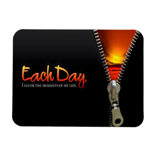 "Savor the moments" Motivation Affirmation Flexi Magnet (Horizontal)