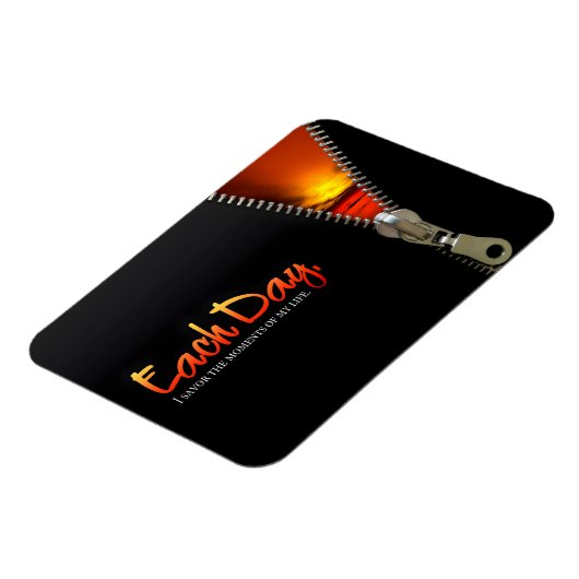 "Savor the moments" Motivation Affirmation Flexi Magnet (Linke Seite)