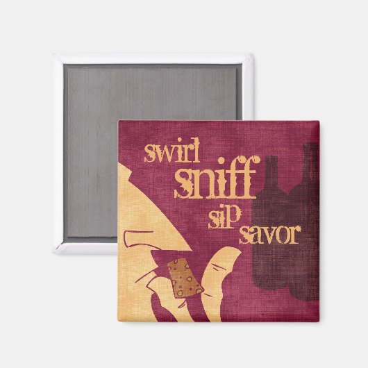 Savoring Wine Magnet (Vorderseite/Rückseite)