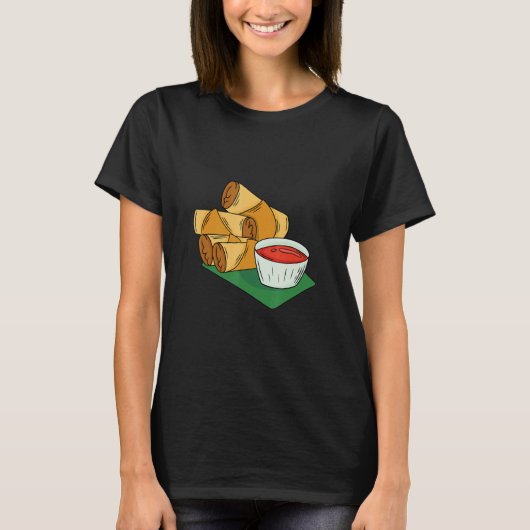 Savors the Cuteness of Lumpia Filipino Delight T-Shirt (Vorderseite)