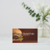 Savory Burger Delight g456 Visitenkarte (Stehend Vorderseite)