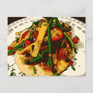 Savory Green Pea und Tomato Veggie Saute Dish Postkarte