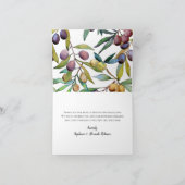 Savory Olive Toskana Hochzeit Dankeskarte (Innenseite)