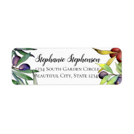 Savory Olives Toskana Wasserfarbe Rücksendeadresse