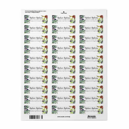 Savory Olives Toskana Wasserfarbe Rücksendeadresse (Vorne)