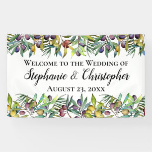 Savory Olives Toskanische Hochzeit Wasserfarbe Wil Banner