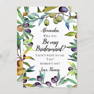 Savory Olives Toskanische Wasserfarbe Meine Brautj Einladung