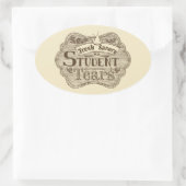 Savory Student Tees Hand Drawn Chalkboard Ovaler Aufkleber (Tasche)