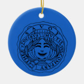 Savoy ceramic ornament blue (Vorne)