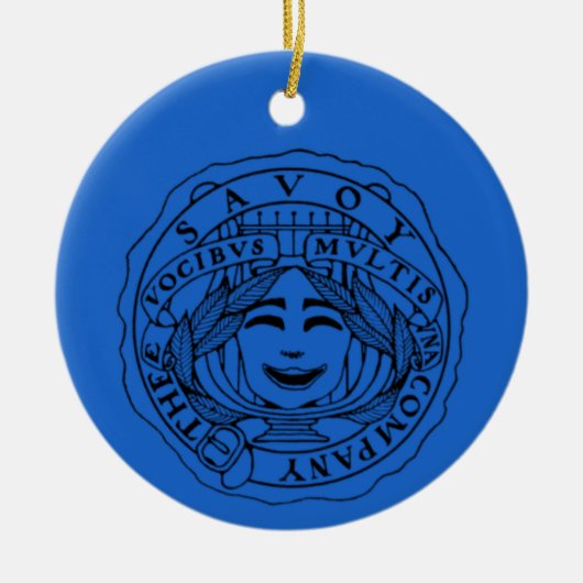 Savoy ceramic ornament blue (Vorne)
