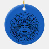 Savoy ceramic ornament blue (Hinten)