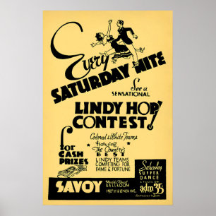Savoy-Jazzplakat - Lindy Hop Contest - Harlem Poster
