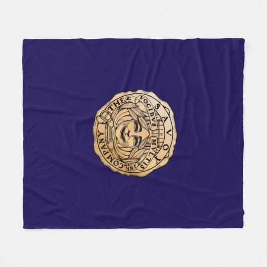 Savoy Logo blanket navy Fleecedecke (Vorderseite (Horizontal))